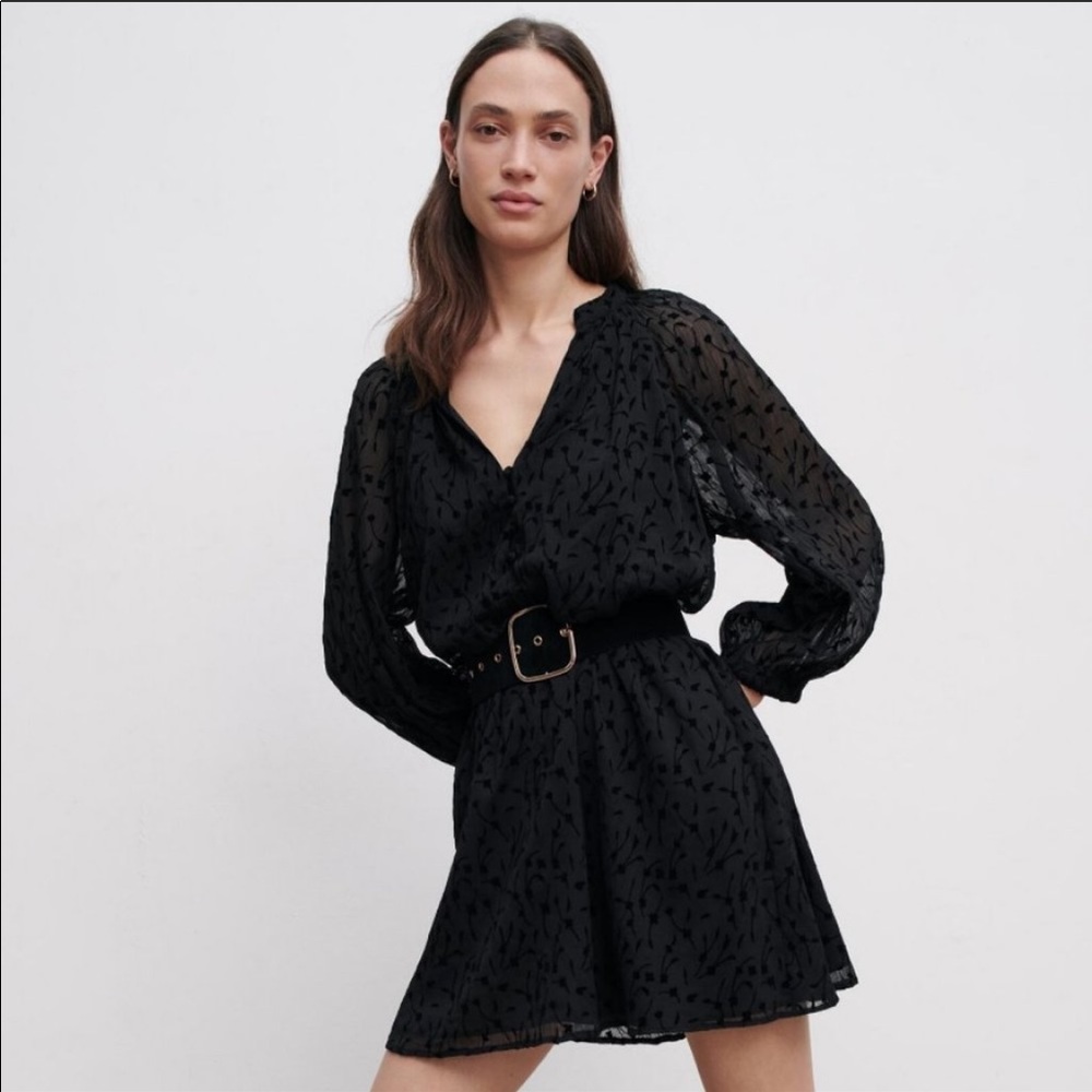 Small Flaw OVERSIZED Black Mesh Dress— Zara